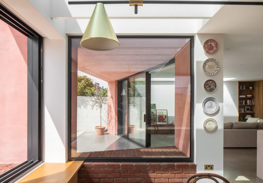 Interior of Pink House by Courtney McDonnell Studio
