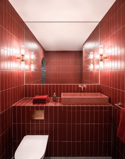 Interior of Pink House by Courtney McDonnell Studio