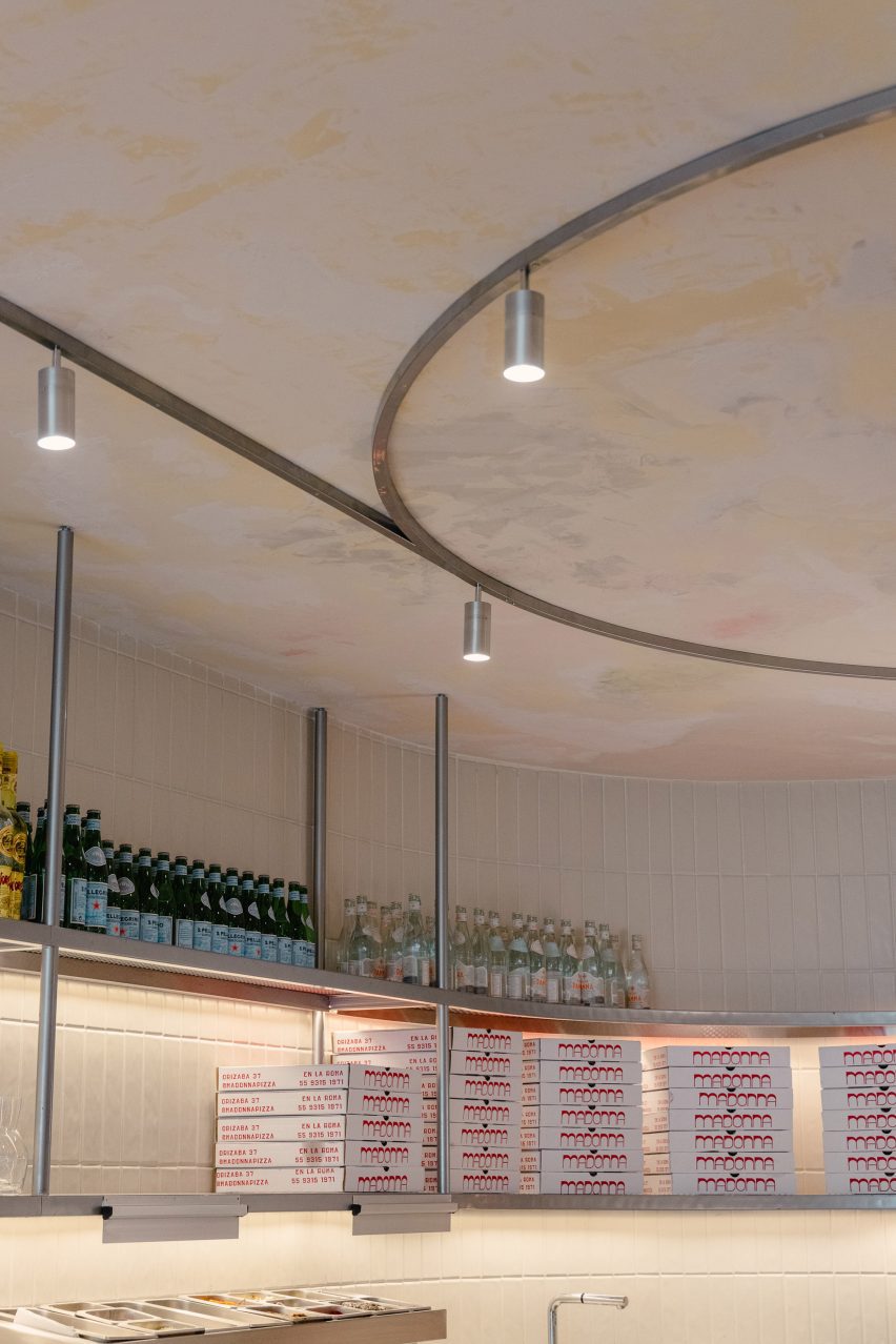 Sophía Betancur references nearby church for Pizzeria Della Madonna