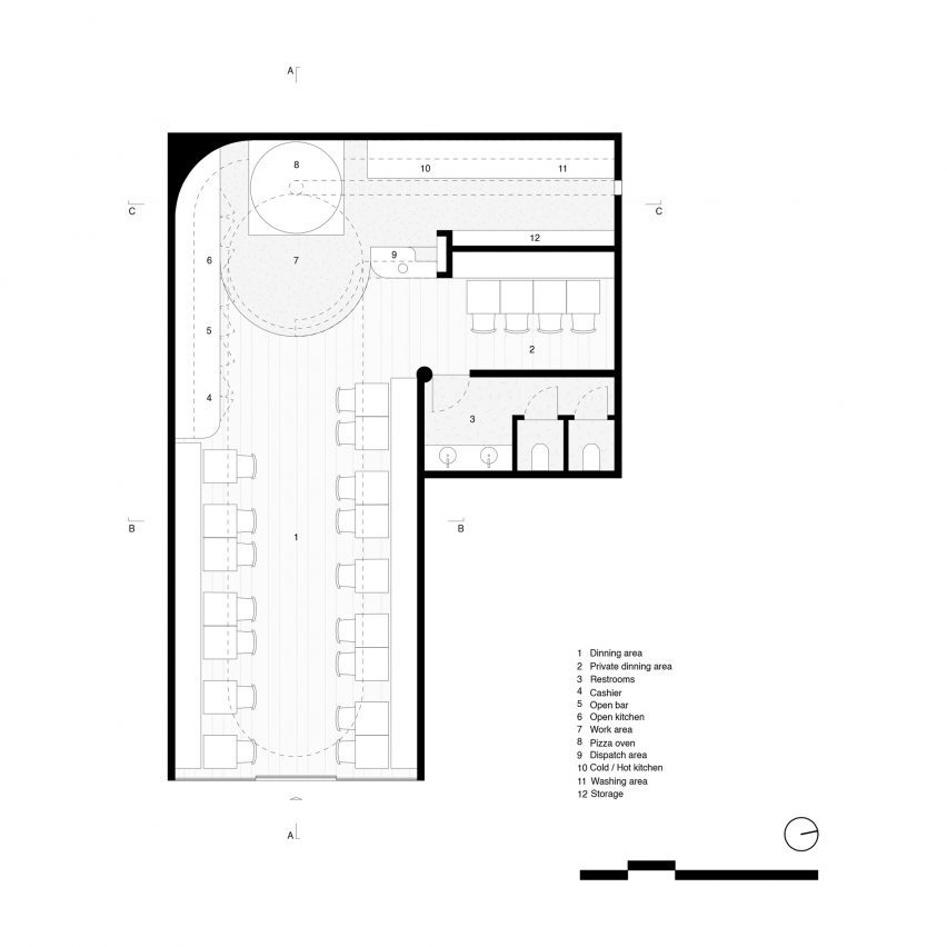 Sophía Betancur references nearby church for Pizzeria Della Madonna
