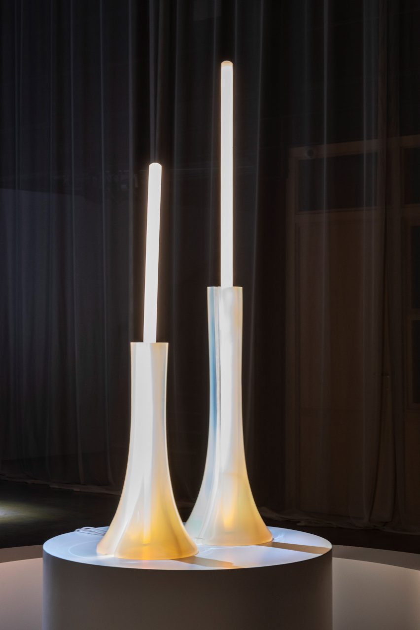 Poikilos resin furniture exhibition by Objects of Common Interest at Nilufar Depot in Milan