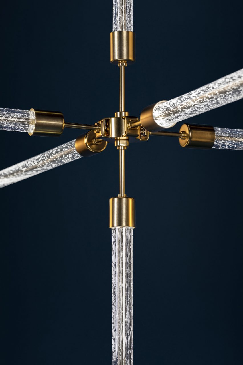 Crystal Grid chandelier by Preciosa Lighting