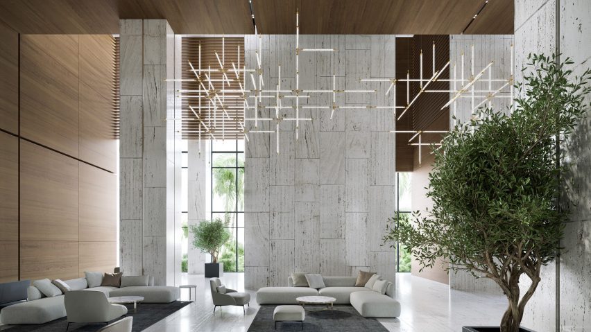 Crystal Grid chandelier by Preciosa Lighting