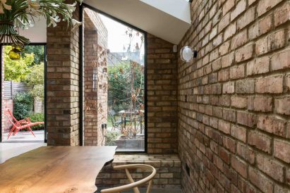 Window seat inside Queen's Park House by Rise Design Studio