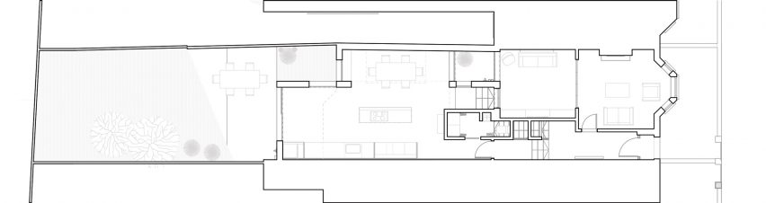 Ground floor plan of Queen's Park House by Rise Design Studio