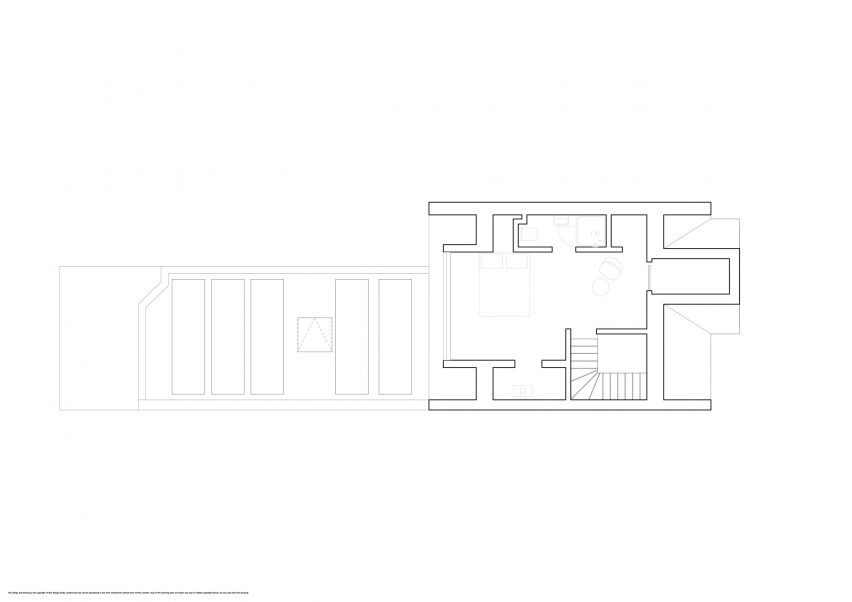 Second floor plan of Queen's Park House by Rise Design Studio