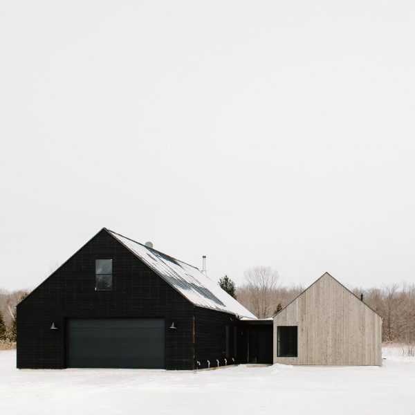 Two toned wood residence