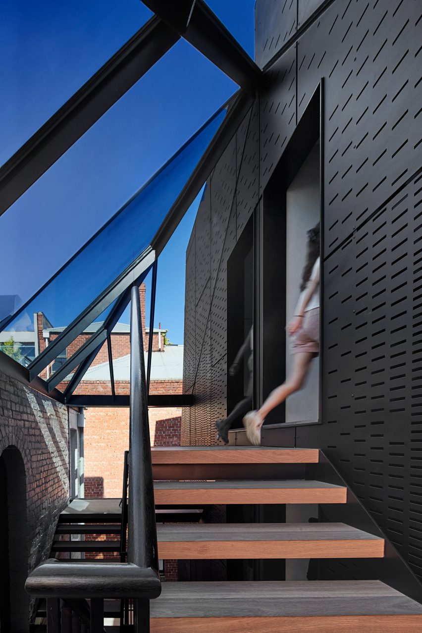 Interior of St Martins Lane extension in Melbourne by Matt Gibson Architecture + Design