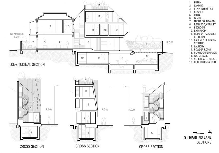 Section of St Martins Lane extension in Melbourne by Matt Gibson Architecture + Design