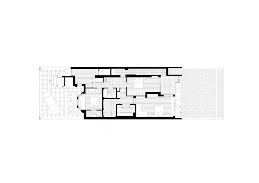 Floor plan of Steele's Road House by Neiheiser Argyros