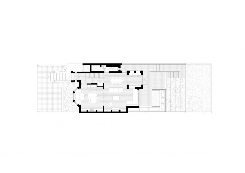 Floor plan of Steele's Road House by Neiheiser Argyros
