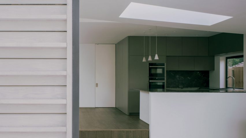 View into Suncatcher house extension in London by Francesco Pierazzi Architects