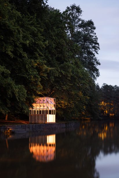 Tea House Pavilion at night