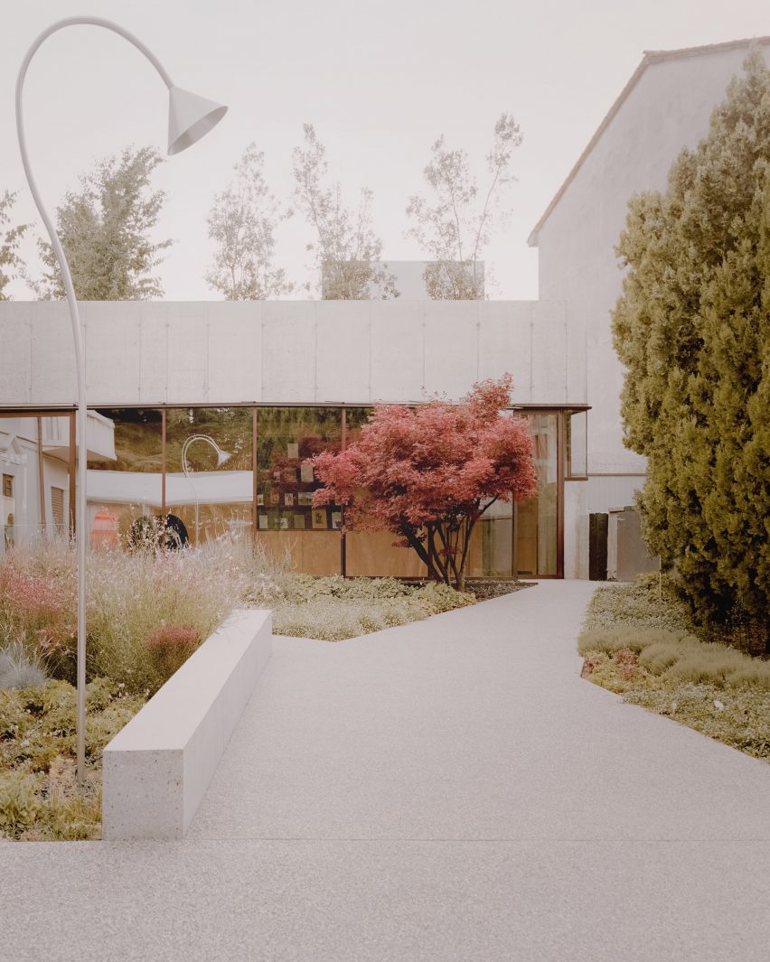 Exterior of Threshold and Treasure art gallery in Italy by AMAA