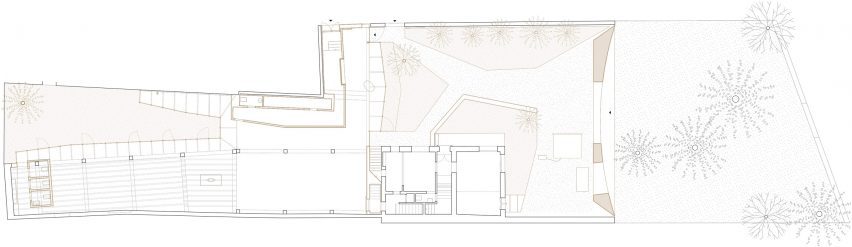 Ground floor plan of Threshold and Treasure art gallery in Italy by AMAA
