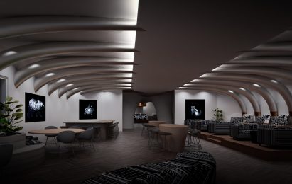 Visualisation showing interior with vaults to resemble whale ribcage