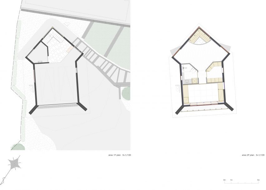 Annexe plan of Villa MKZ by Takeshi Hirobe Architects