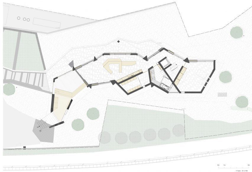Floor plan of Villa MKZ by Takeshi Hirobe Architects