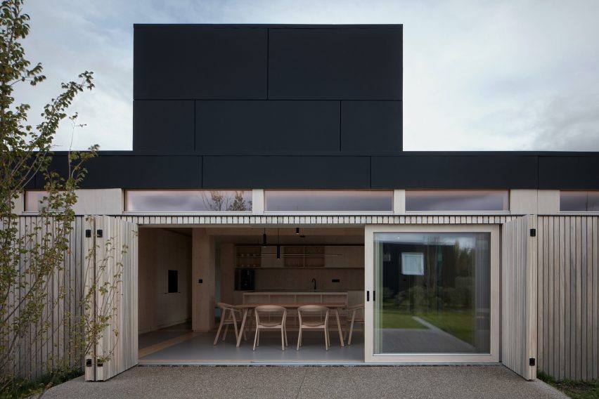 Exterior of Warm Nest by Ark-shelter and Archekta in Belgium