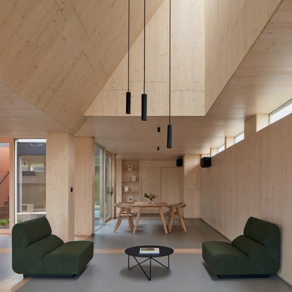 Interior of Warm Nest by Ark-shelter and Archekta in Belgium