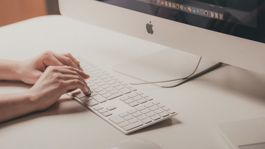 Woman using Mac