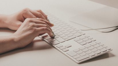 Woman using work
