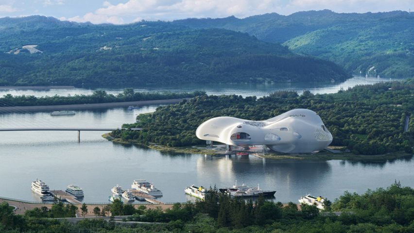 Aerial visual of Yichang Grand Theatre