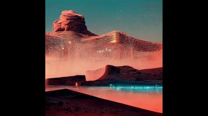 Zaha Hadid imaginary Neom project created using Midjourney