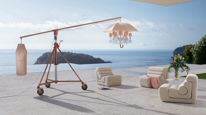 Photo of a Baccarat chandelier