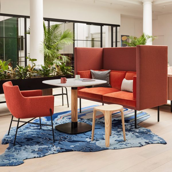Photo of seating and textiles in the HBF showroom