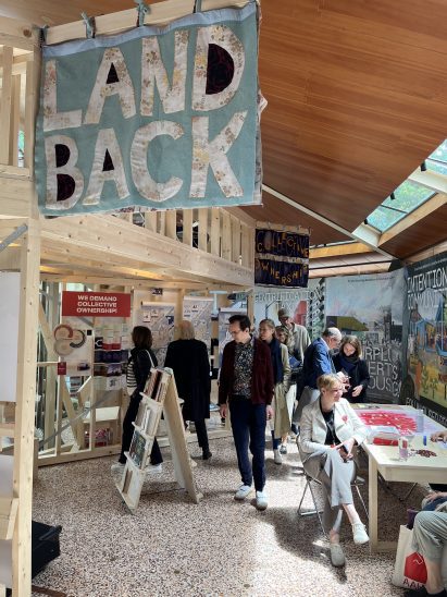 Inside the Canadian pavilion