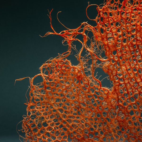 Orange-coloured material