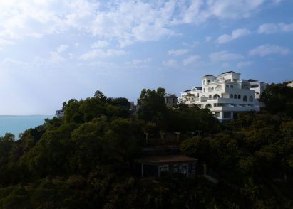 Cliffside hotel in China