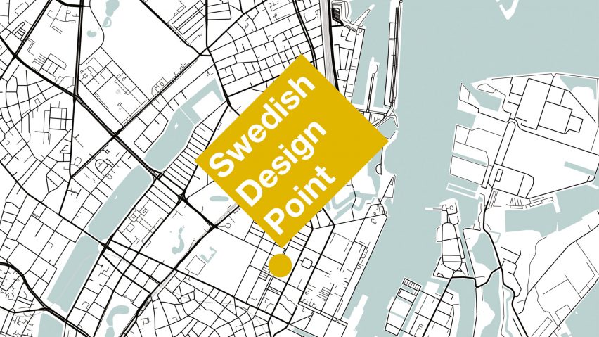 Map of Copenhagen with Swedish Design Point logo