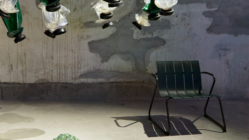 Photo of a chair in an exhibition by Mater