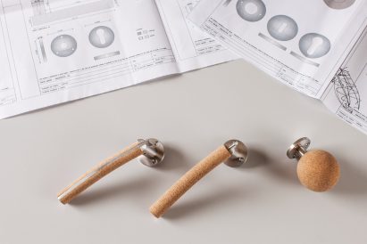 Handles made from cork
