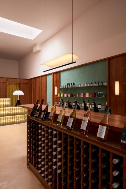 Racks of bottles