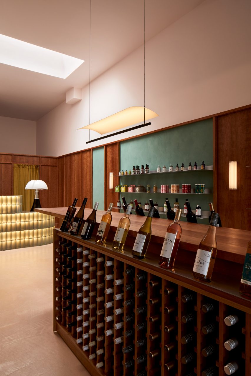 Racks of bottles