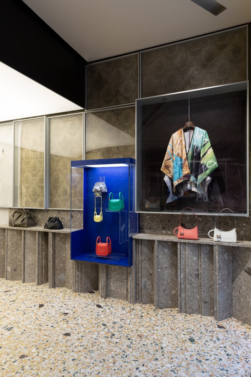 Interior of Boyy flagship store in Milan designed by FOS