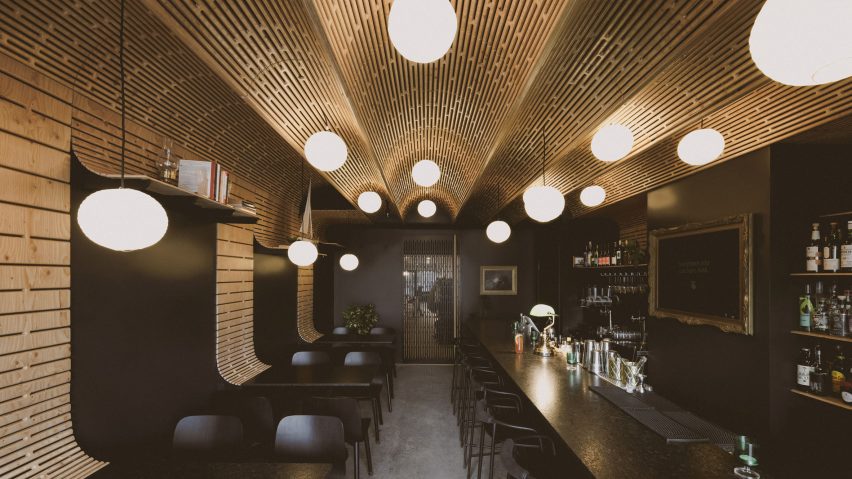 Business & Pleasure speakeasy with barrel-vaulted ceiling