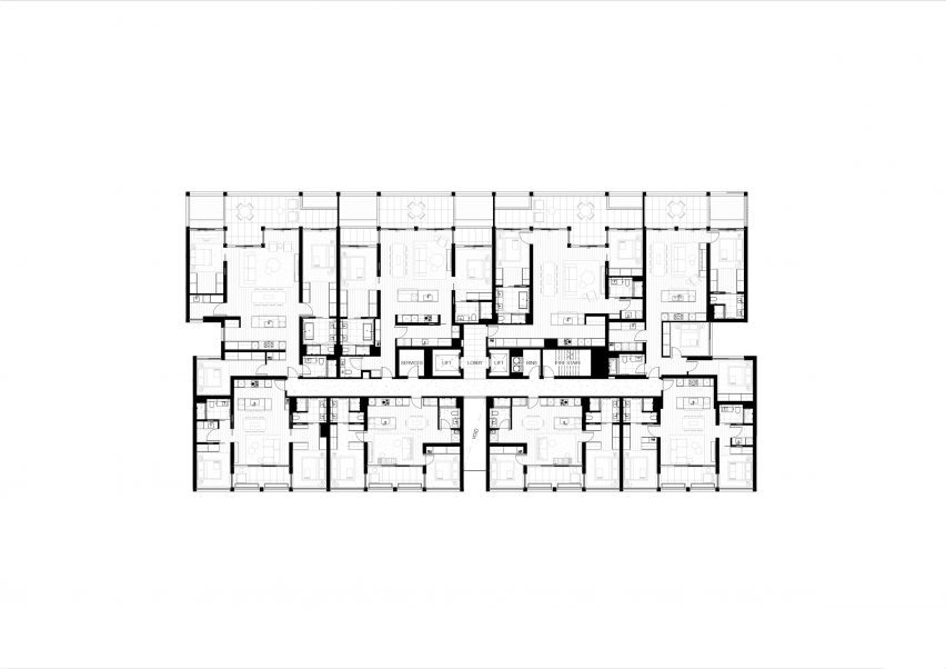 Second floor plan of 835 High Street