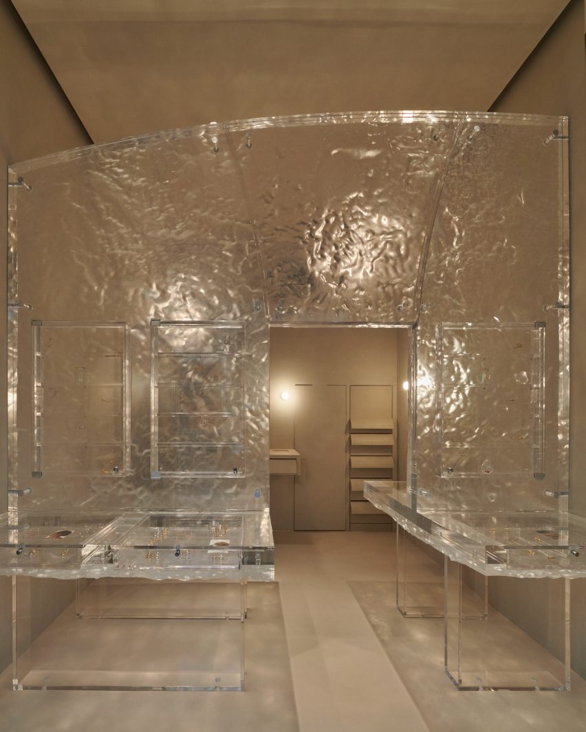 Interior of Charlotte Chesnais store in Paris, designed by Anne Holtrop