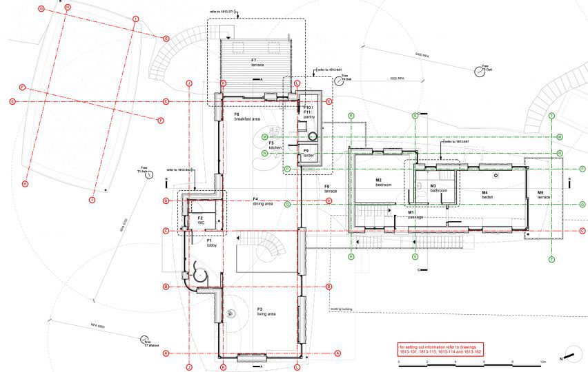 First floor plan of Creek Cabin by MAP Architecture and Jon Broome Architects