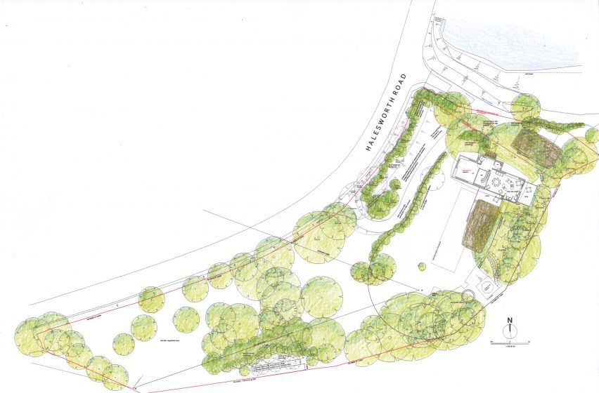 Site plan of Creek Cabin by MAP Architecture and Jon Broome Architects
