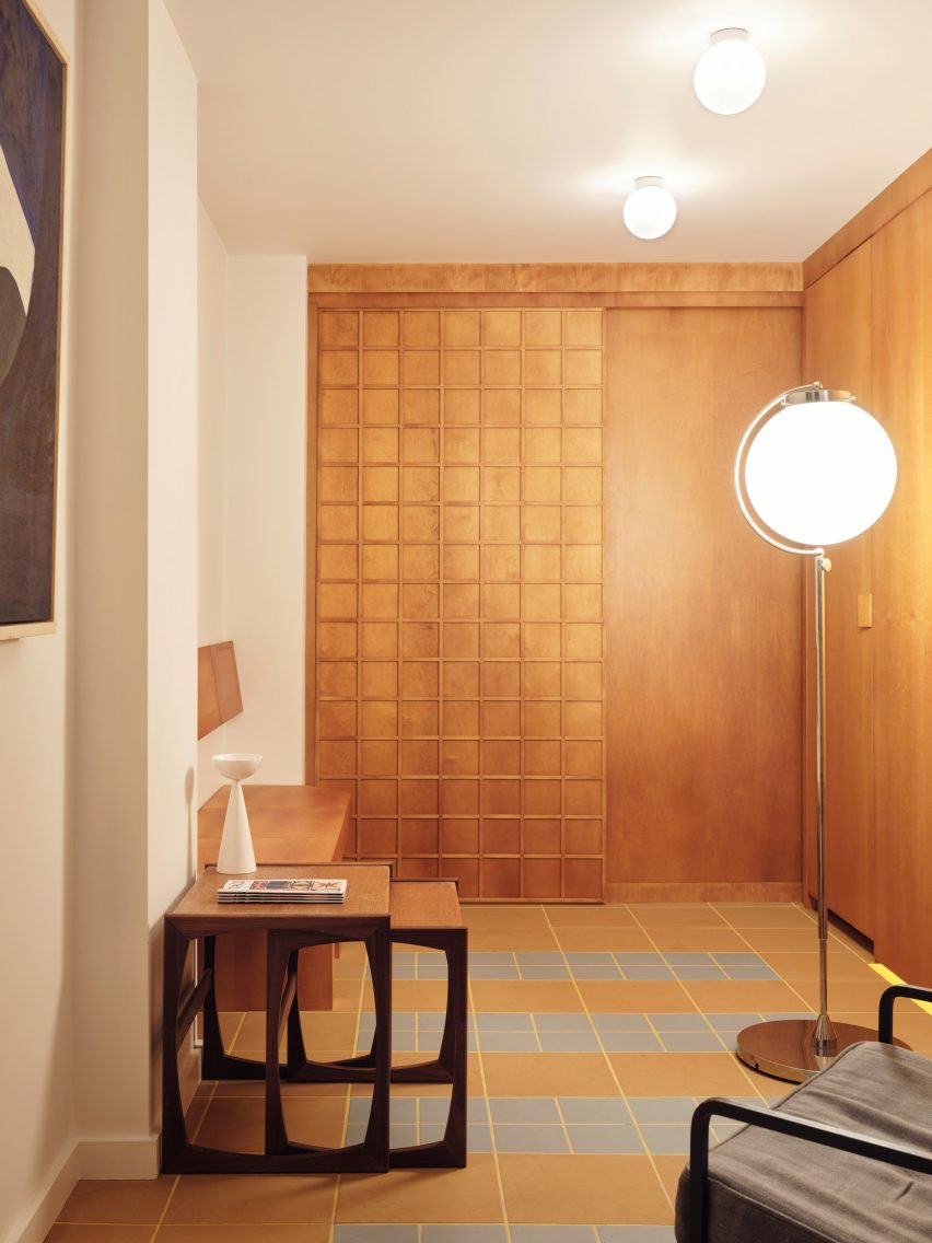 Wooden door in Cubitts store