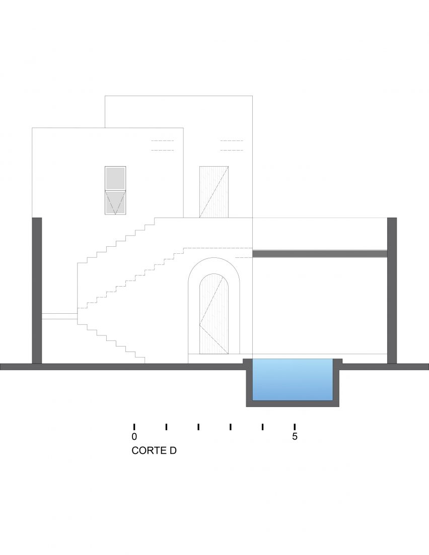 Section drawing of Casa Pulpo by Workshop Architects