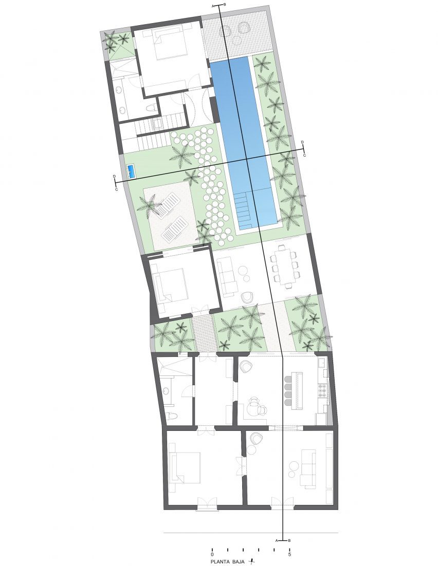 Ground floor plan of Casa Pulpo by Workshop Architects