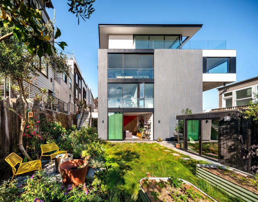 Exterior and back garden of Red Stair House by Dumican Mosey