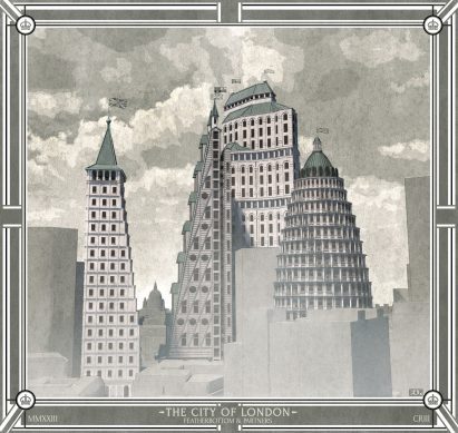 City of London skyscrapers reimagined for King Charles III's coronation