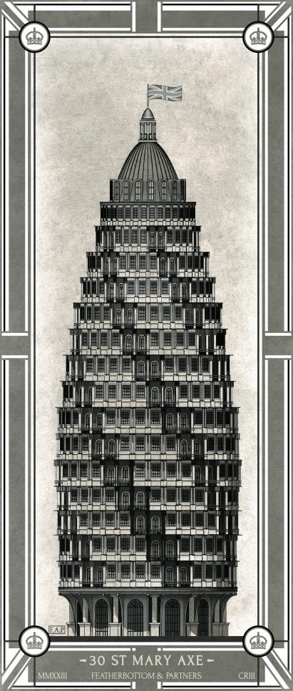 The Gherkin redesigned by Featherbottom & Partners